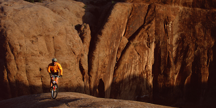 Mountain biking amidst the spectacular red rocks of Utah is a real thrill